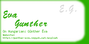 eva gunther business card
