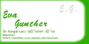 eva gunther business card